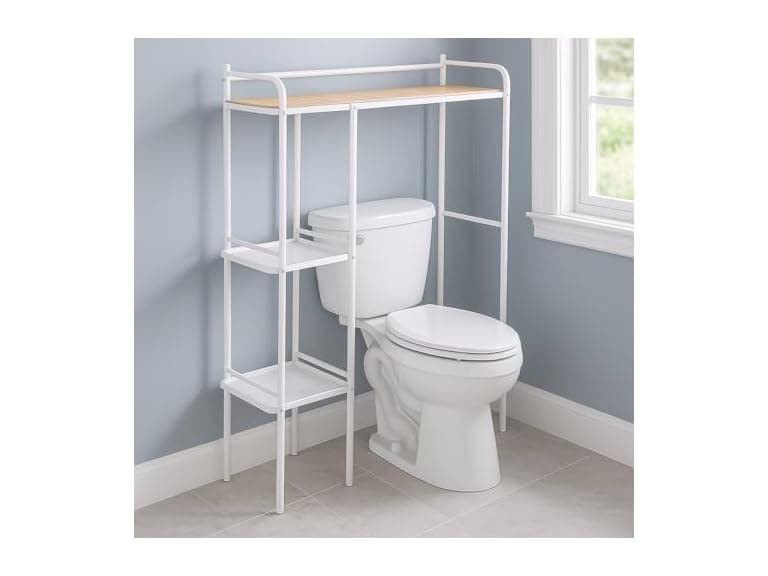 Home Zone Living CAD6239U Over the Toilet Organizer 3-Tier - Image 1