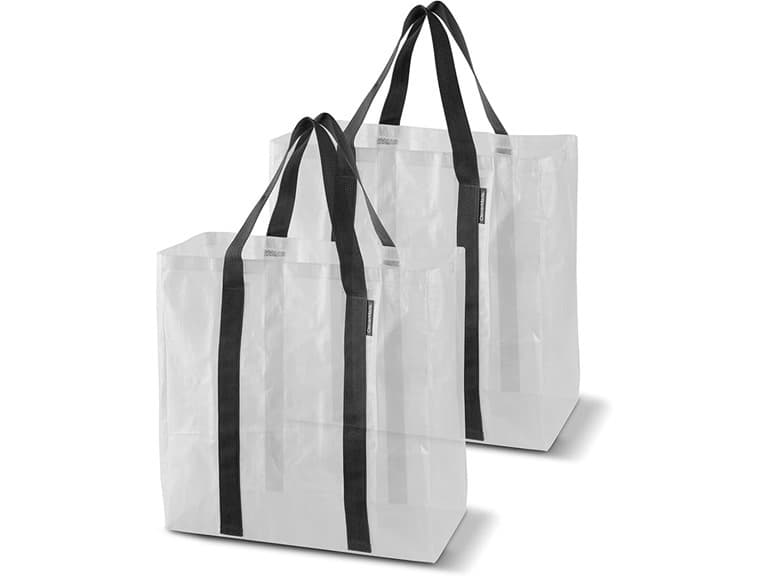 CleverMade 42L, 2 Pack Storage Tote, Clear