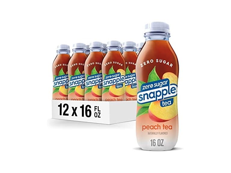 12PK Snapple Zero Sugar Peach Tea, 16 fl oz recycled - Image 1