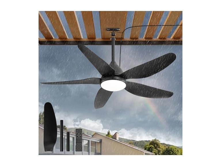 Glowivia Outdoor Ceiling Fan with Lights - Image 1