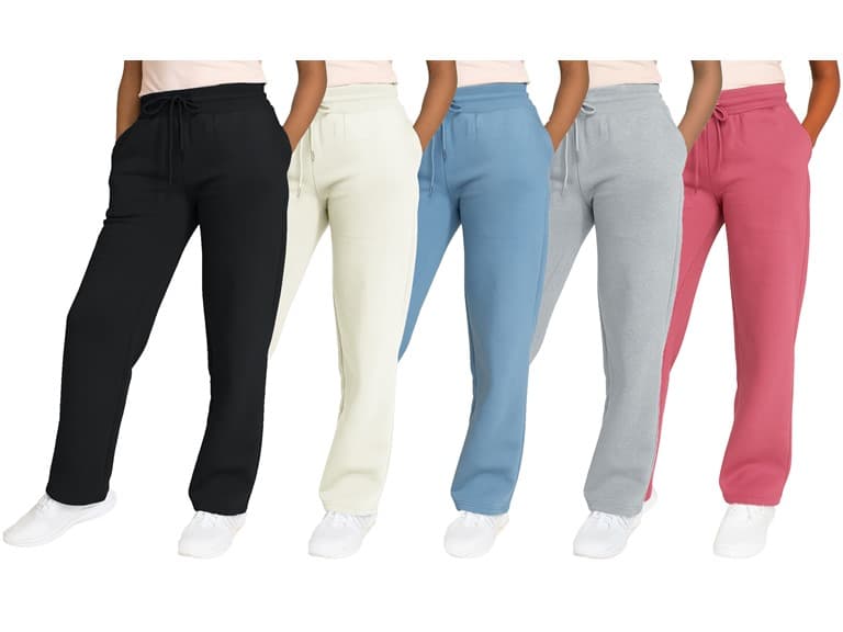 Womens Heavyweight Fleece-Lined Sweatpants - Image 1