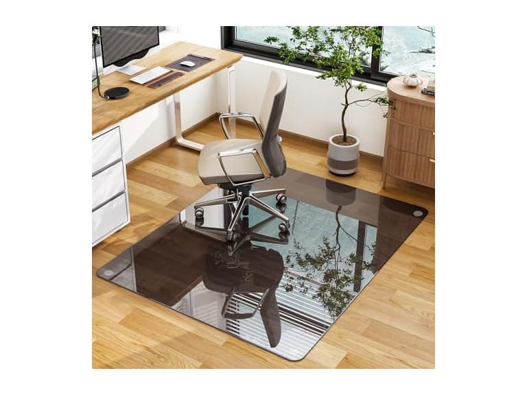 46"x55" Tempered Glass Chair Mat - Image 1