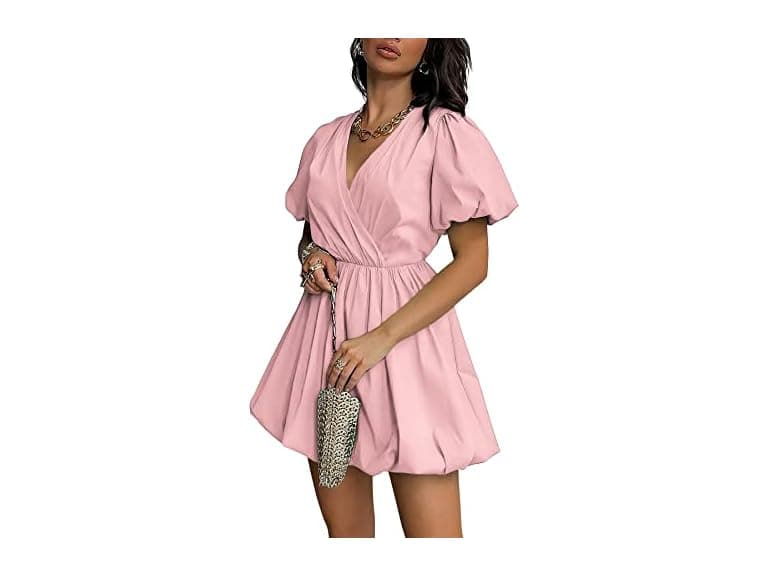 Prettygarden Women Short Summer Dresses Wrap Dress - Image 1