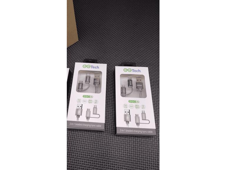 6 Pack 3' Micro/USB C Charging Cables - Image 1
