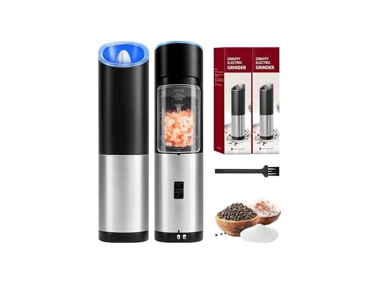 SS Gravity Electric Salt & Pepper Grinder Set - Image 1