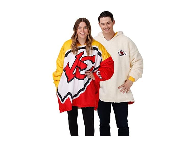 FOCO Unisex Nfl Team Logo Reversible Sherpa Hoodie - Image 1