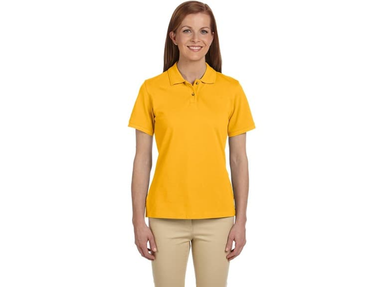 Harriton Women (L) Oz. Ringspun Cotton Pique Polo - Image 1