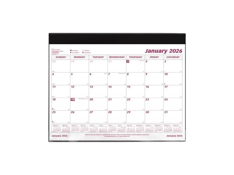 Brownline 2026 Monthly Desk Pad Calendar - Image 1