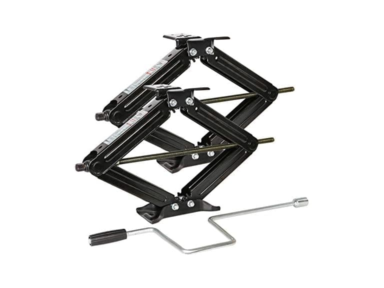 Weize Camper RV Trailer Stabilizer Leveling Scissor Jacks with Handle -24"- 6500lbs - Set of 2 (Open Box) - Image 1