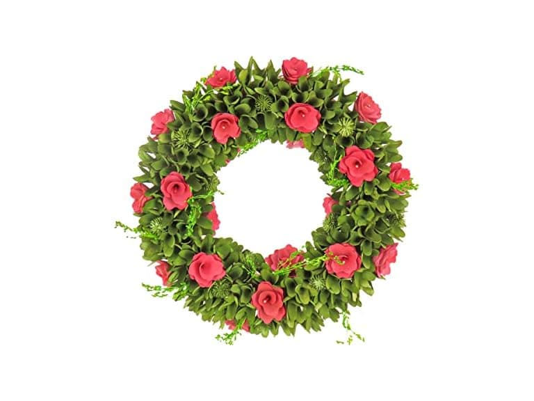 National Tree Company 18" Flower Wreath - Image 1