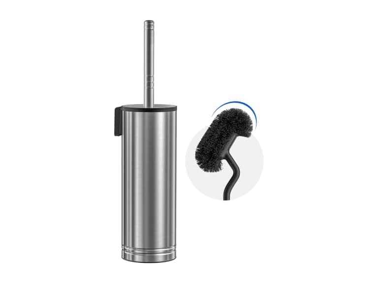 HAMITOR Stainless Toilet Brush & Holder