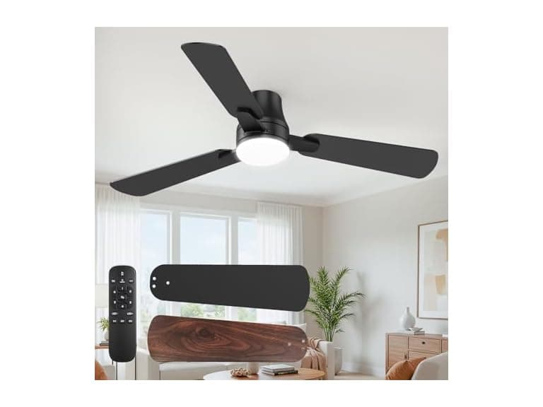42" Black Ceiling Fan - Image 1