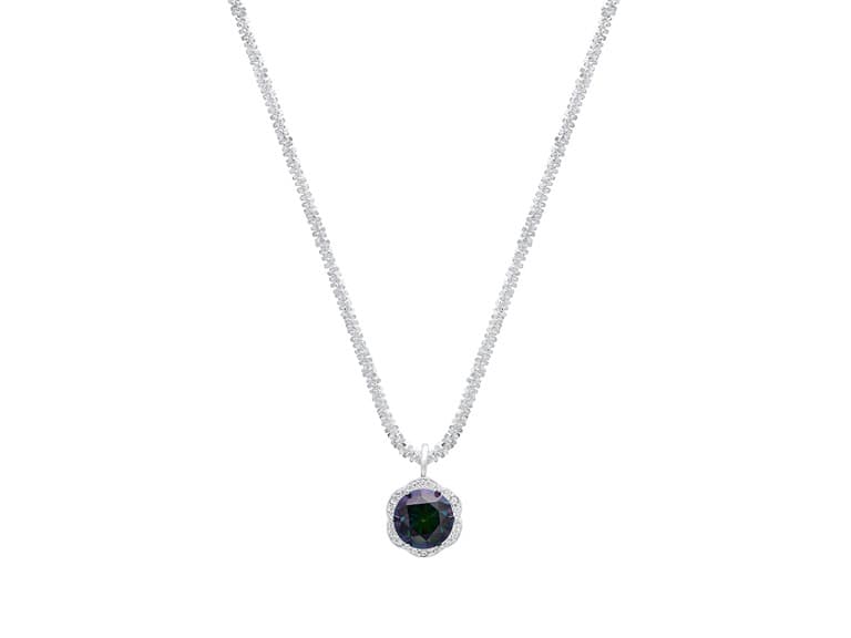 Rainbow Moissanite Diamond Necklace - Image 1