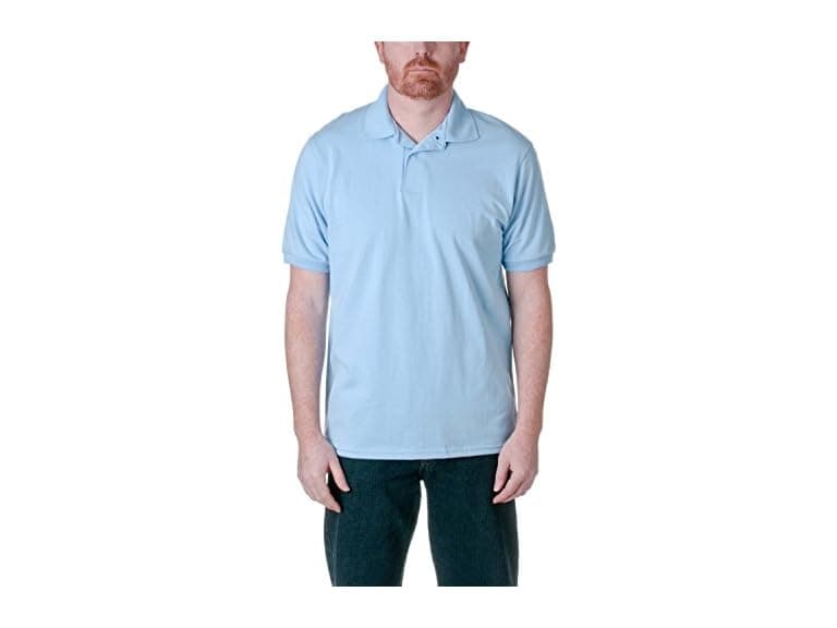 Hanes Men (L) Cotton-Blend EcoSmart Polo Jersey - Image 1