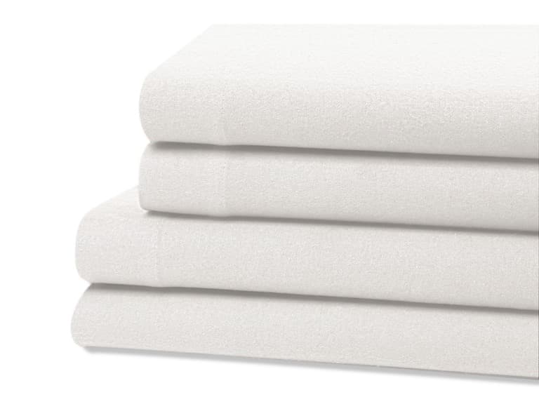 Solid Cotton Flannel 4-Piece Sheet Set - Image 1
