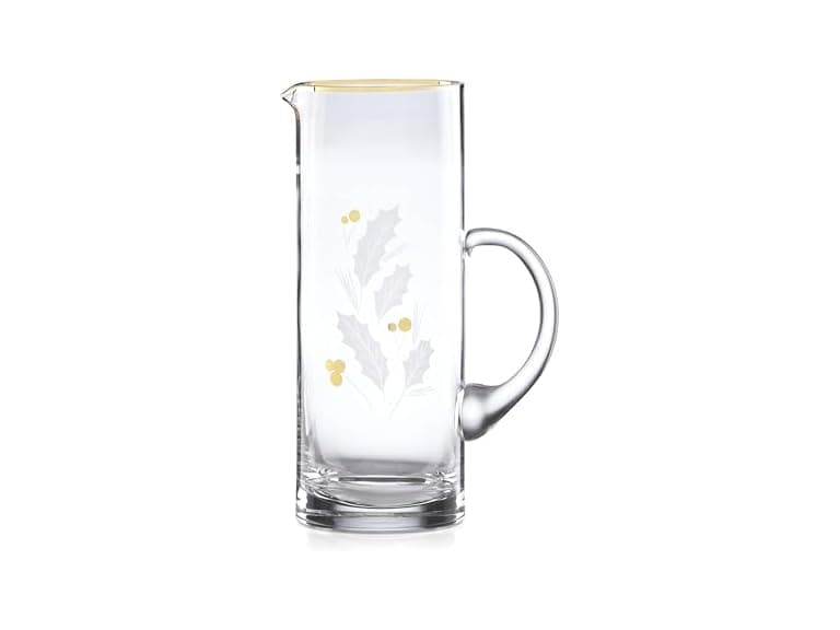 Lenox  Holiday Gold Pitcher, Christmas Theme - Image 1