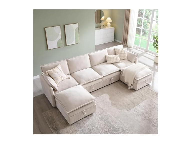 wow97e W0568 Cloud Couch Ottoman with Storage (Open Box) - Image 1