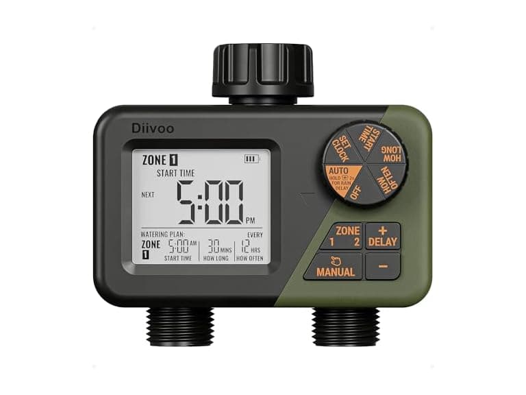 Sprinkler Timer 2 Zone IPX5 Waterproof