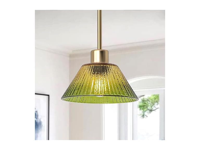 Parrot Uncle Light Green Glass Pendant - Image 1