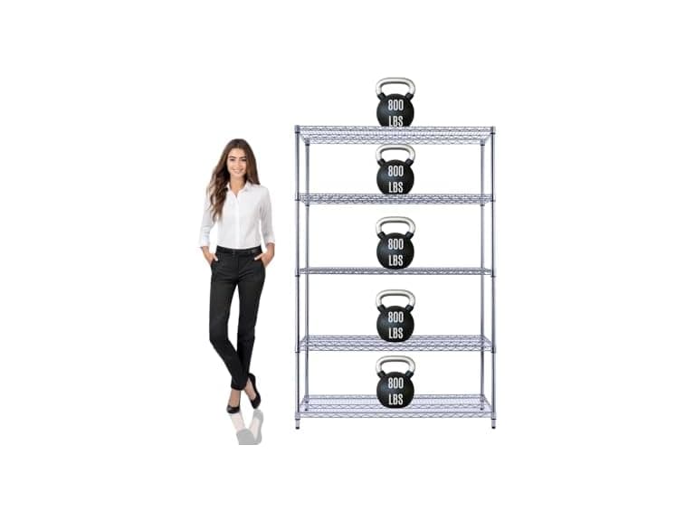 HEAVY DUTY Black 5-Tier Wire Shelving - Image 1