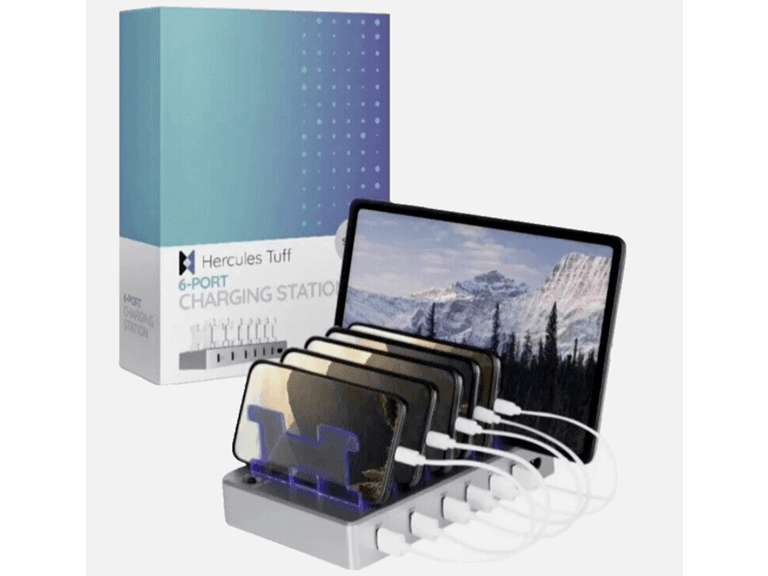 6 Port Charging Station with Cables - Image 1