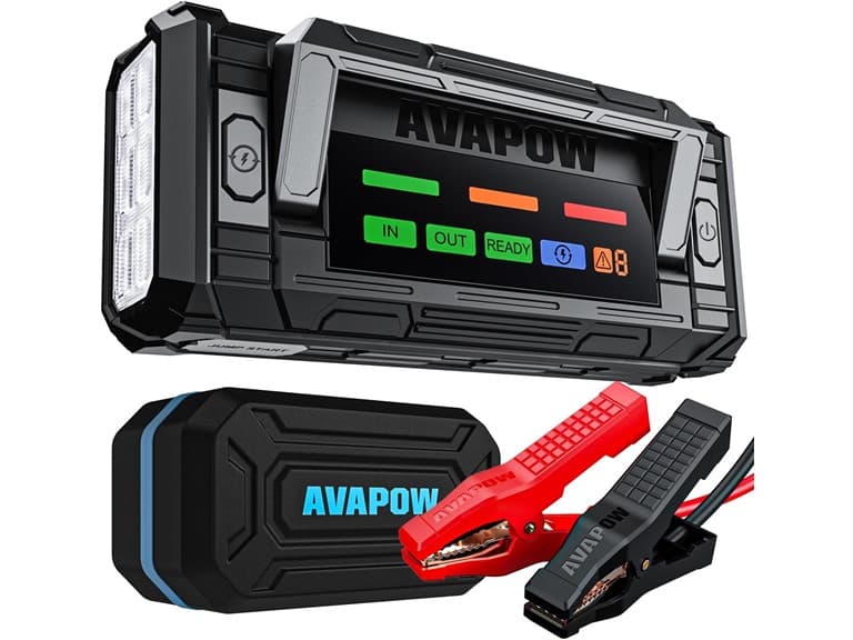 AVAPOW 8000A Battery Jumper Starter 4in HD Display - Image 1