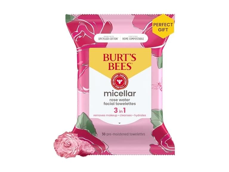 Burt's Bees Micellar Facial Towelettes With Rose Water - Image 1
