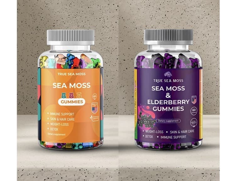 2pk TrueSeaMoss Sea Moss/Elderberry Gummies Combo - Image 1