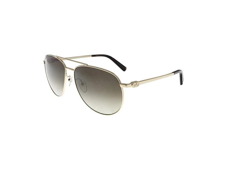 Ferragamo Unisex SF157S 717 Sunglasses Gold  - Image 1