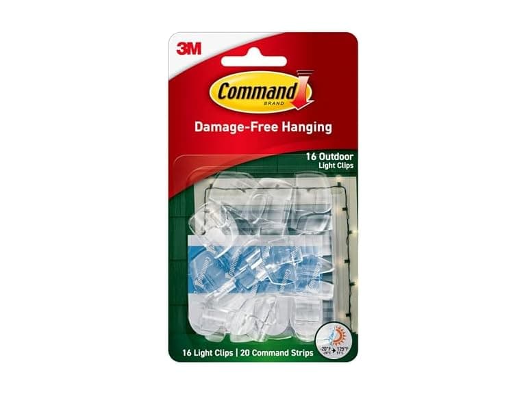 Command Outdoor Light Clips, 16 clips, 20 strips - Image 1
