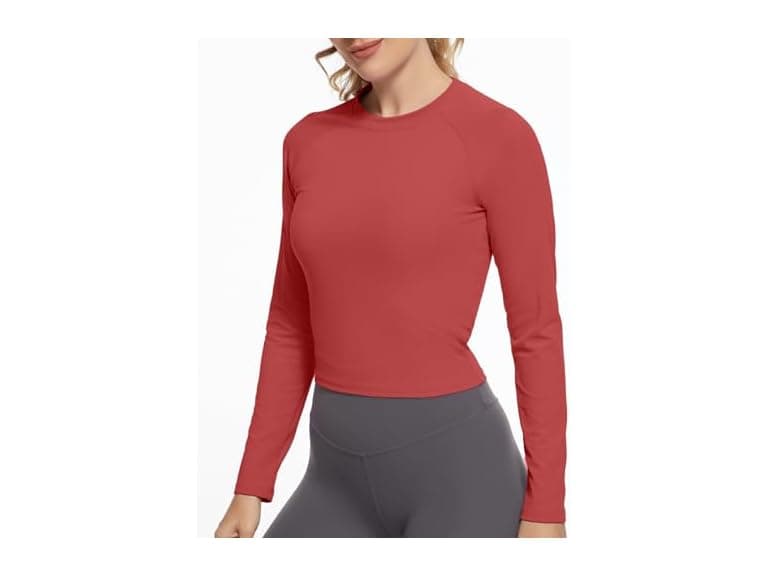 Ggov Women (S) Long Sleeve Crop Workout Top Shirts - Image 1