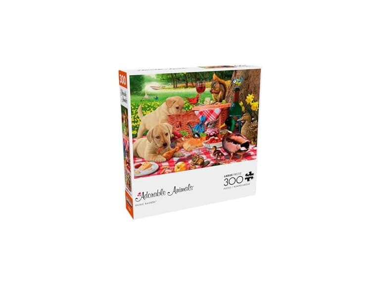 Steve Read - Picnic Raiders - Large Piece Jigsaw Puzzle - Image 1