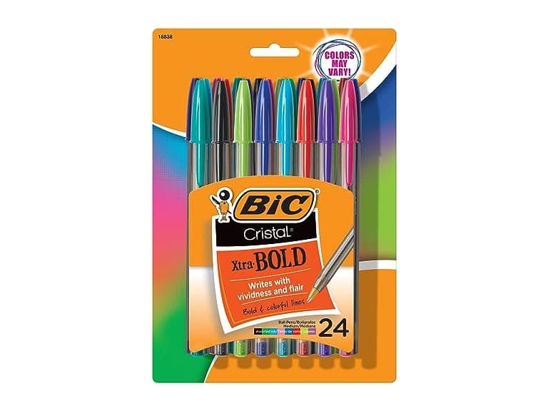 BIC Cristal Xtra Bold Ballpoint Pens, Bold Po - Image 1