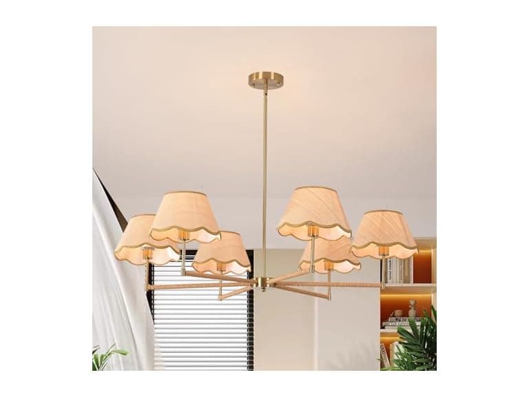 Augesten Boho Rattan Chandelier - Image 1