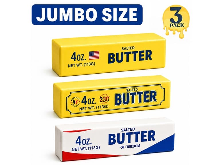 Twilight Squishy Sensory Toys Jumbo Butter USA, 3PK - Image 1