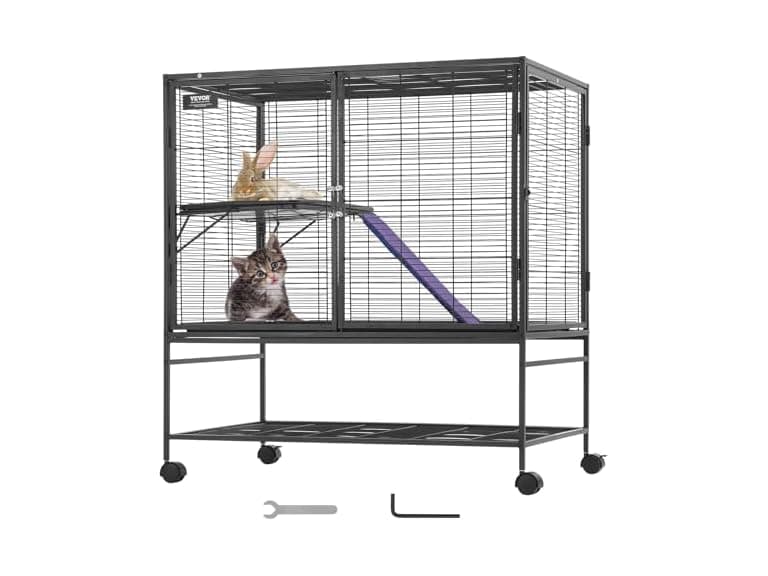 VEVOR 39" Rolling Metal Ferret Cage - Image 1