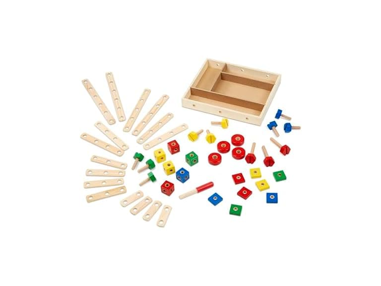 Melissa & Doug Wooden Construction Building Set - Image 1