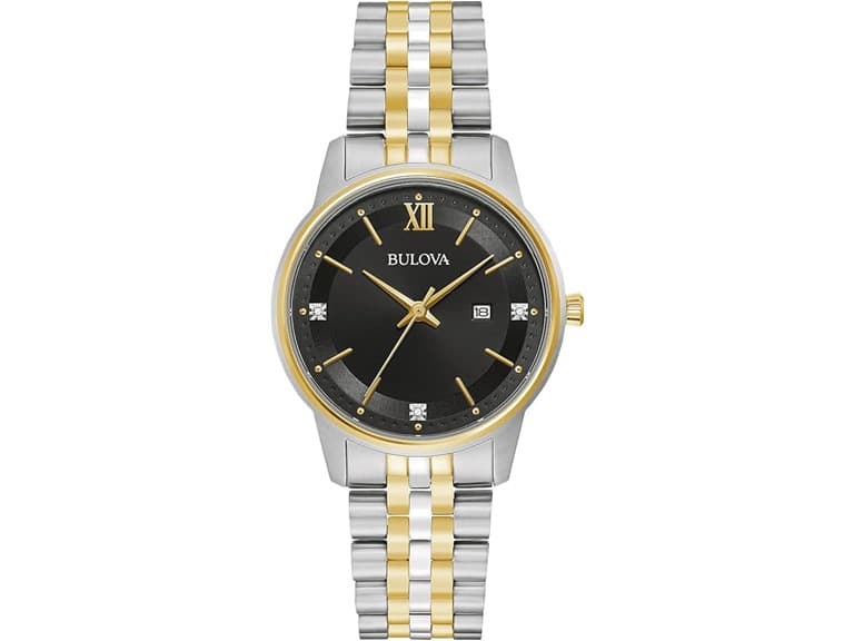 Bulova Women Classic Diamond Two-Tone Watch - Image 1