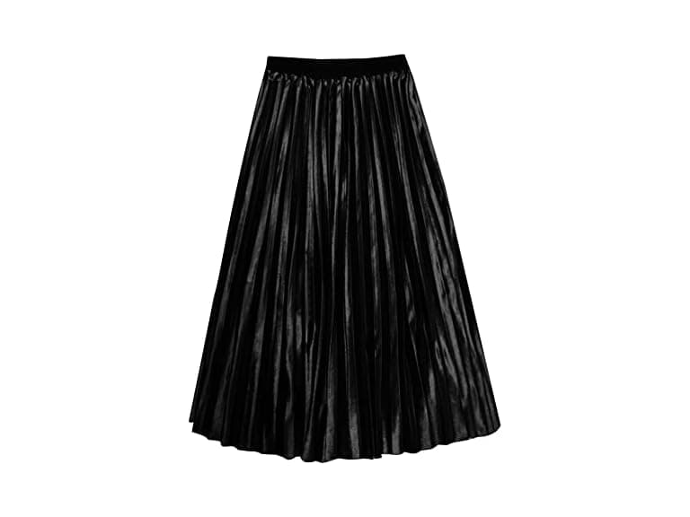 Alla Sim Women (XL) A-line Metallic Shiny Skirt - Image 1