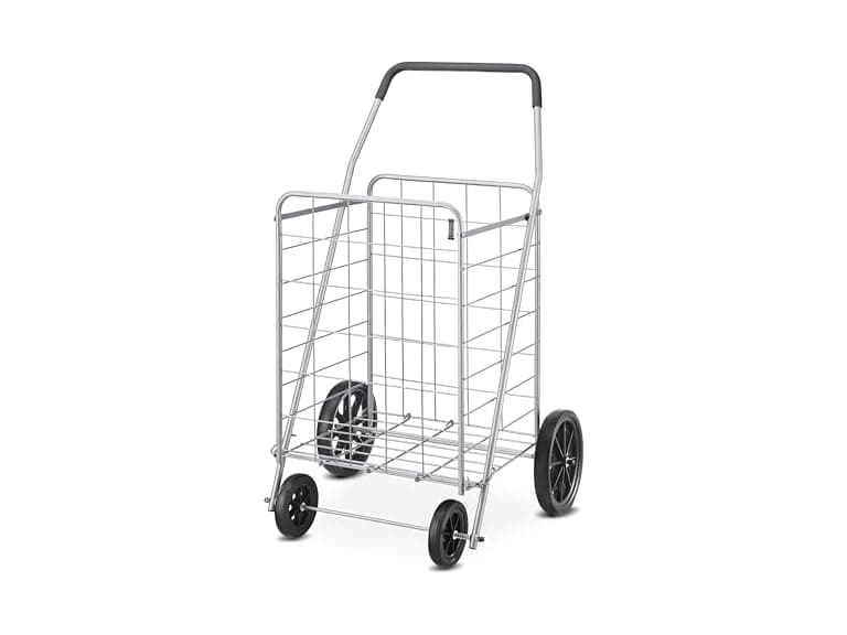 Whitmor Deluxe Utility Foldable Shopping Cart with Wheels - Image 1
