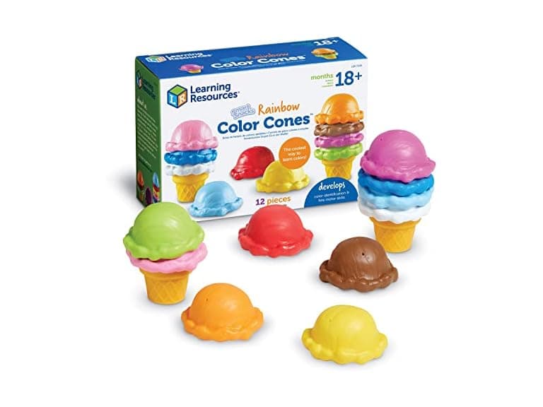 Learning Resources Smart Snacks Rainbow Color Cones - Image 1