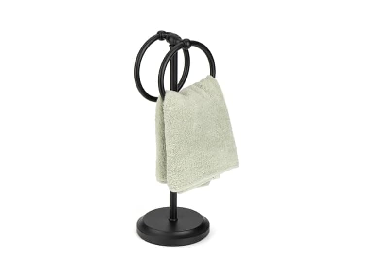 J&V TEXTILES Steel Towel Rack Holder Stand - Image 1