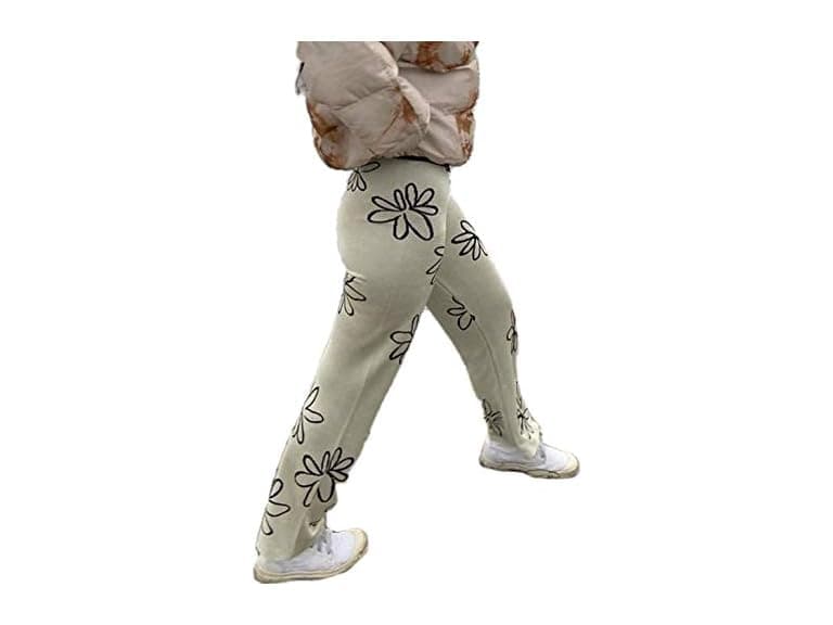 Nufiwi Women (M) Tie Pants Y2k Flare Leg Trousers - Image 1