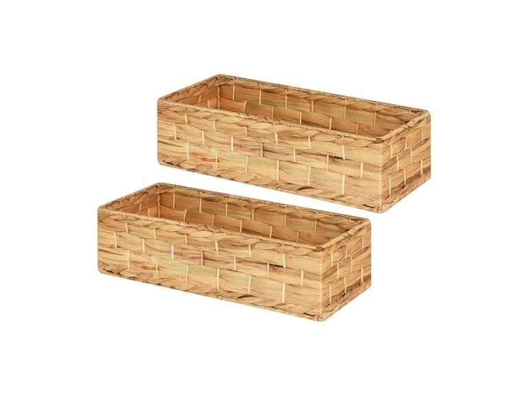 Set of 2 Wicker Storage Baskets - Image 1