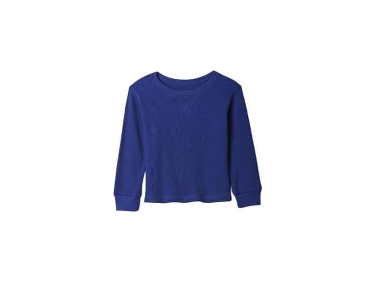 GAP Boys Long Sleeve Thermal Crewneck Bellwether - Image 1