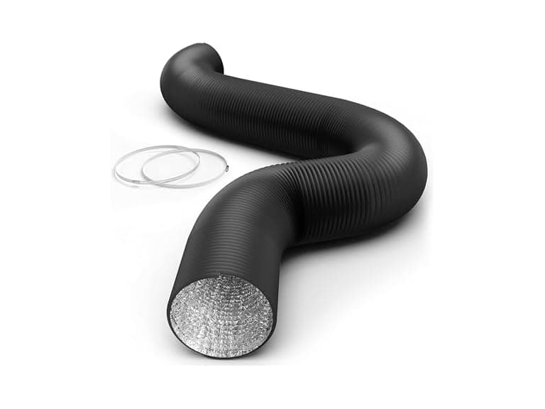 Simple Deluxe 12 Inch Flexible Air Aluminum Ducting Black - Image 1