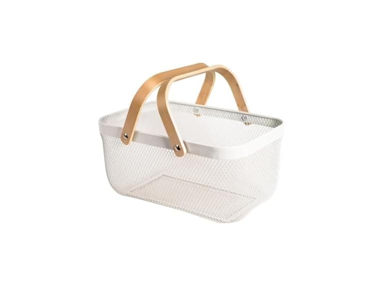 Metal Mesh Steel Harvest Basket, Square - Image 1