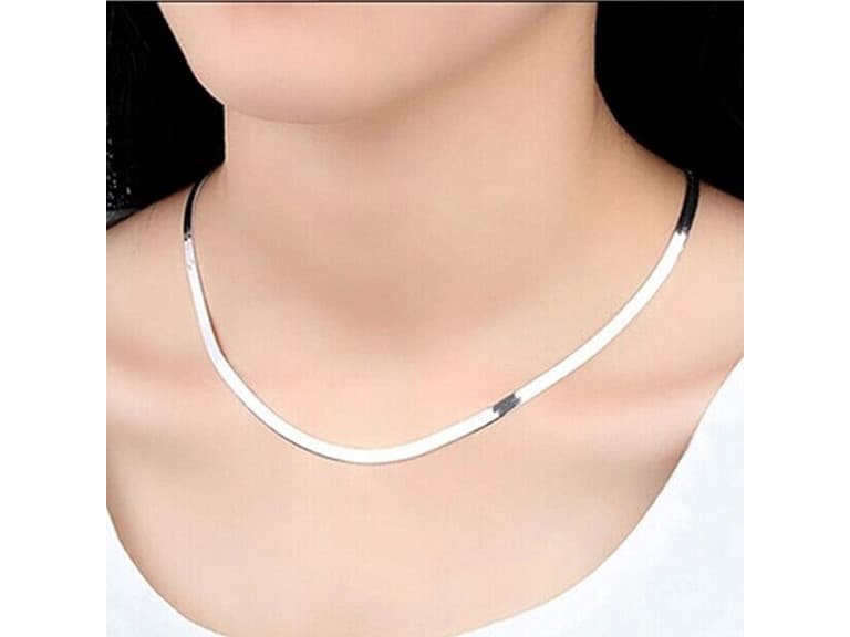 Yeidid 925 Herringbone Necklace 16-30" - Image 1