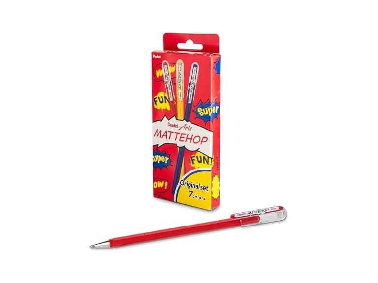 Pentel Mattehop Gel Pens, Original Color Box Set - Image 1