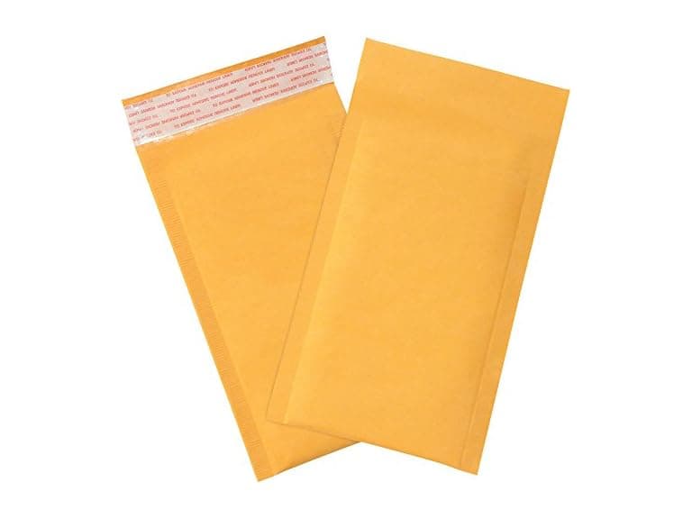 Aviditi Kraft Bubble Mailers #000 4"x8" 25pk - Image 1